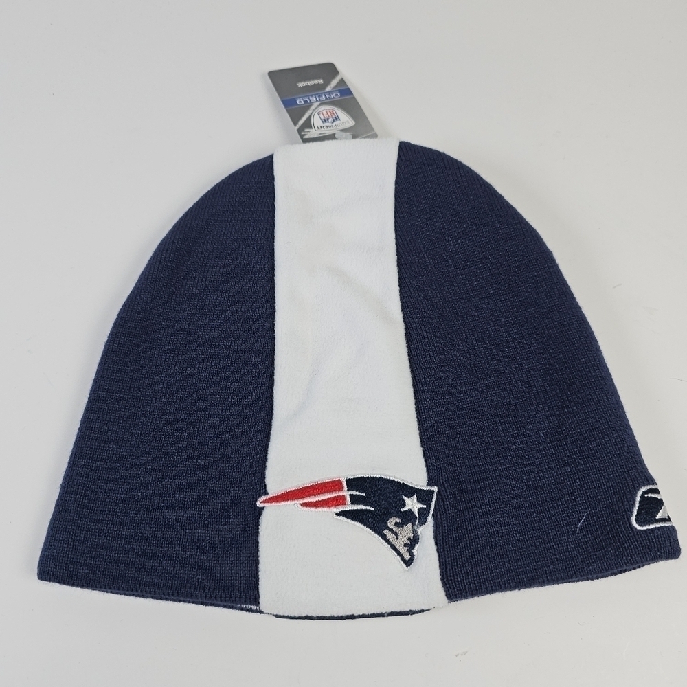 NWT Vintage New England Patriots Reebok Players Sideline Beanie Hat